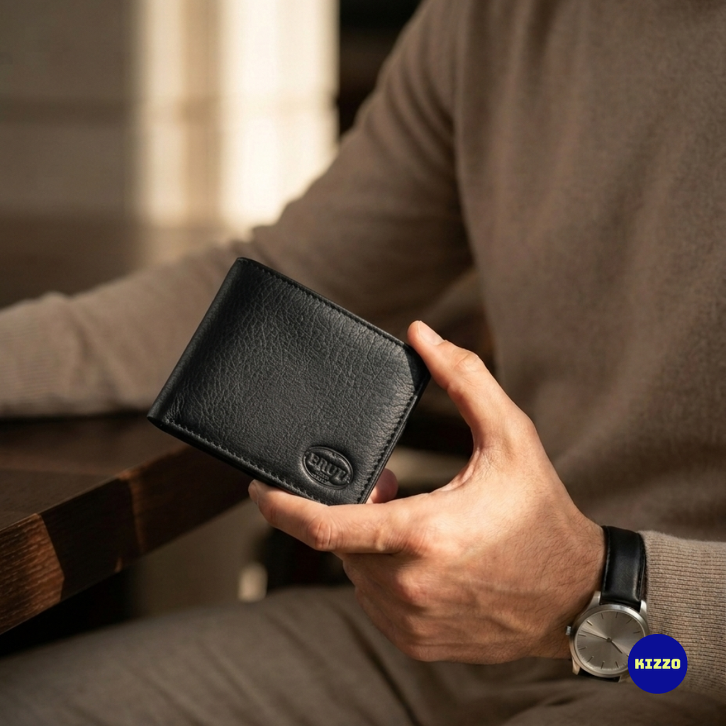 Black Leather Wallet For Men