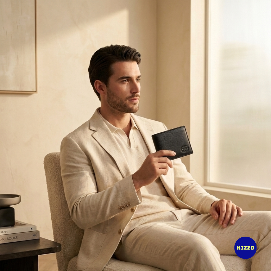 Black Leather Wallet For Men