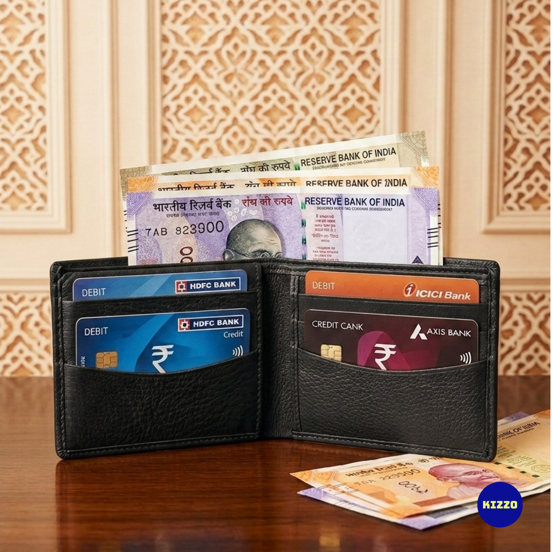 Black Leather Wallet For Men