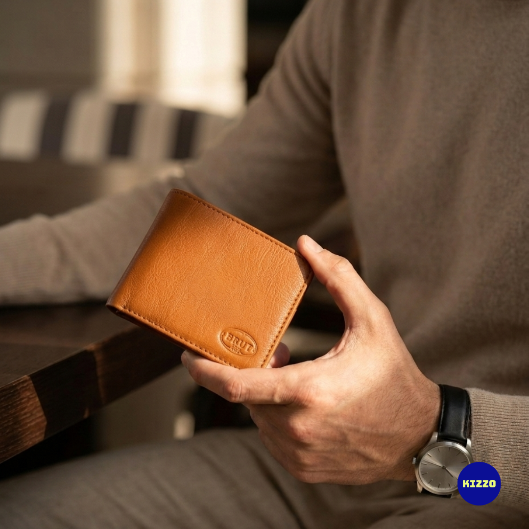 Tan Leather Wallet For Men