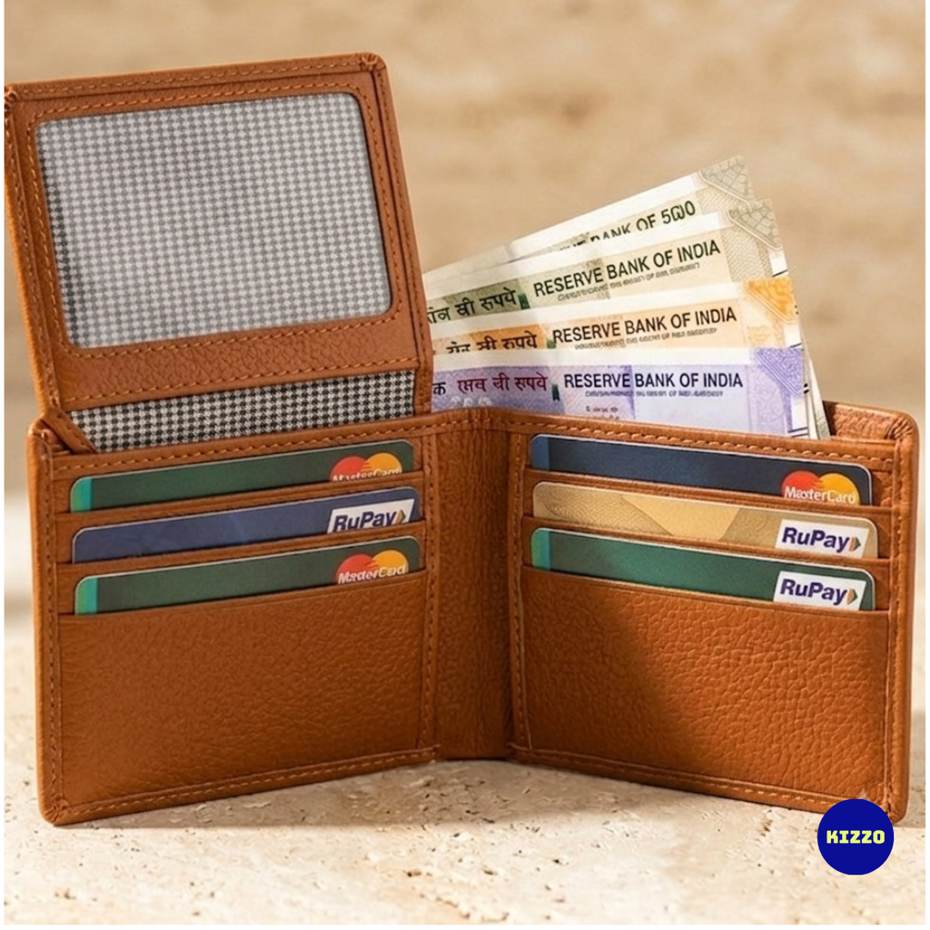 Tan Leather Wallet For Men