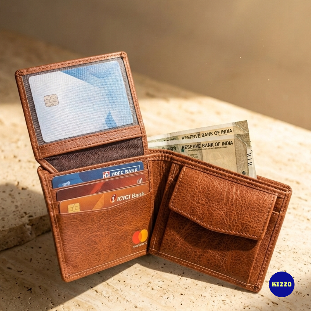 Tan Leather Wallet For Men
