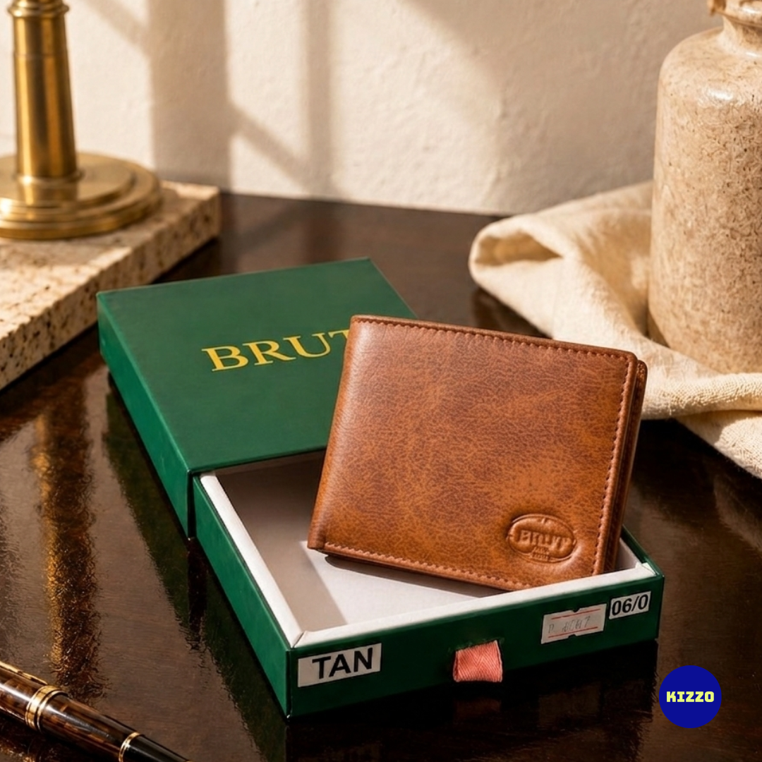 Tan Leather Wallet For Men