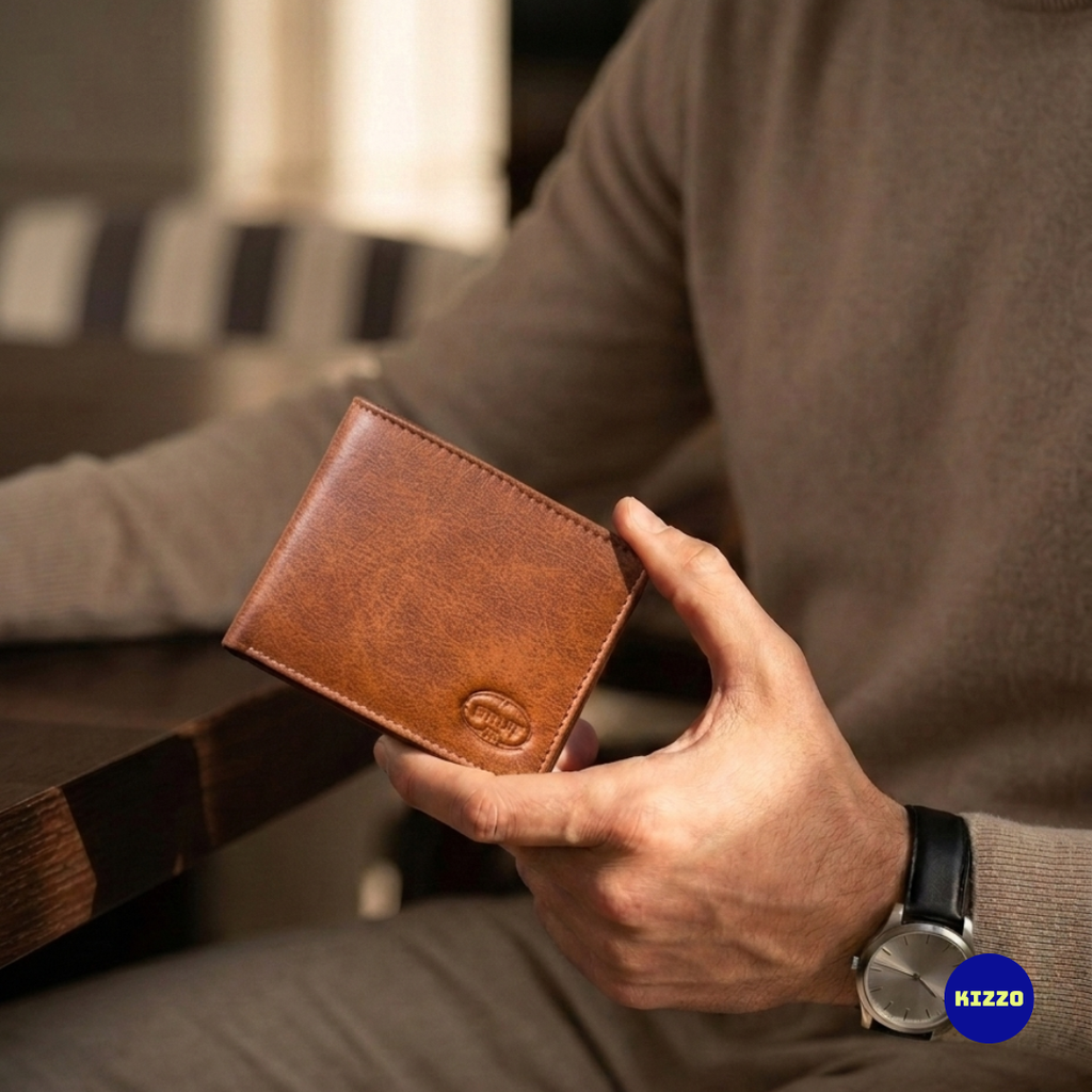 Tan Leather Wallet For Men