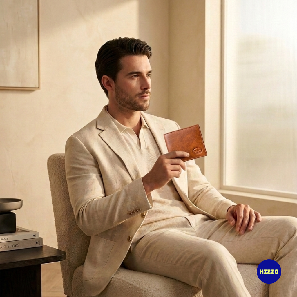 Tan Leather Wallet For Men