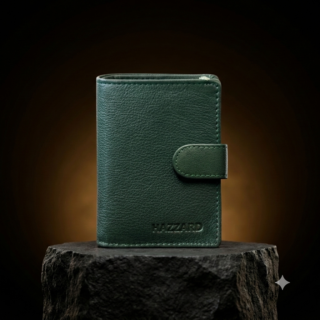 Green Leather Card Holder For Men