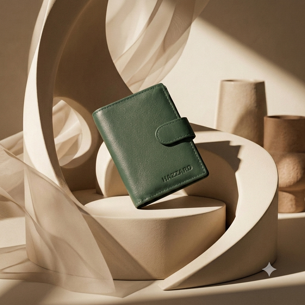 Green Leather Card Holder For Men