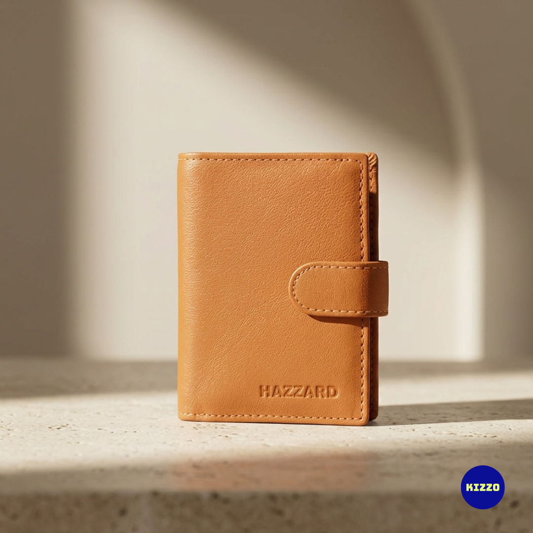 Tan Leather Card Holder For Men