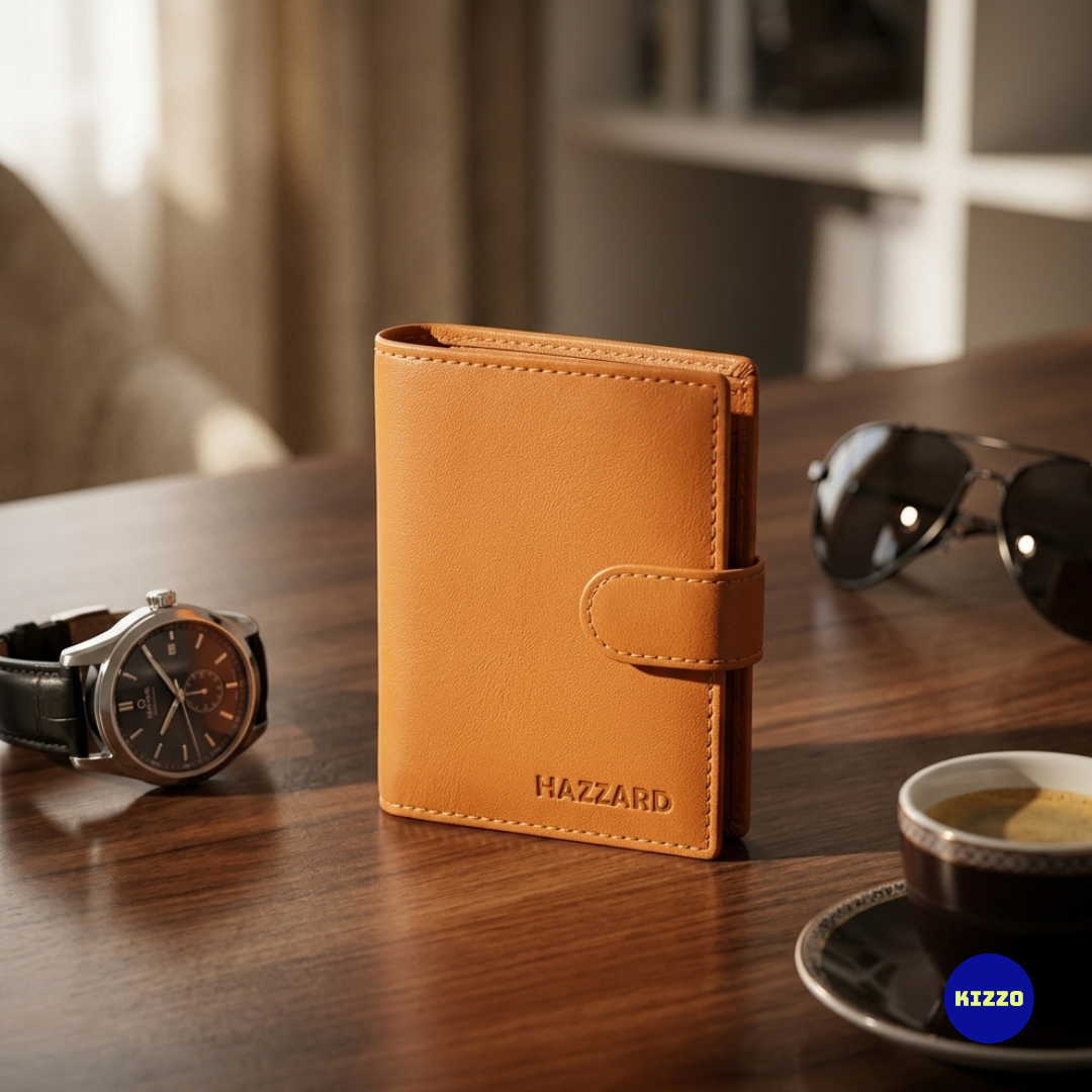 Tan Leather Card Holder For Men