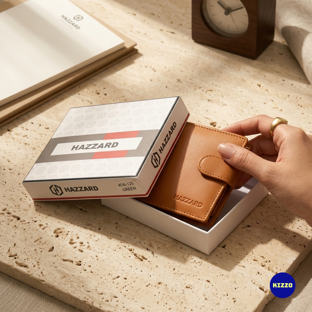 Tan Leather Card Holder For Men