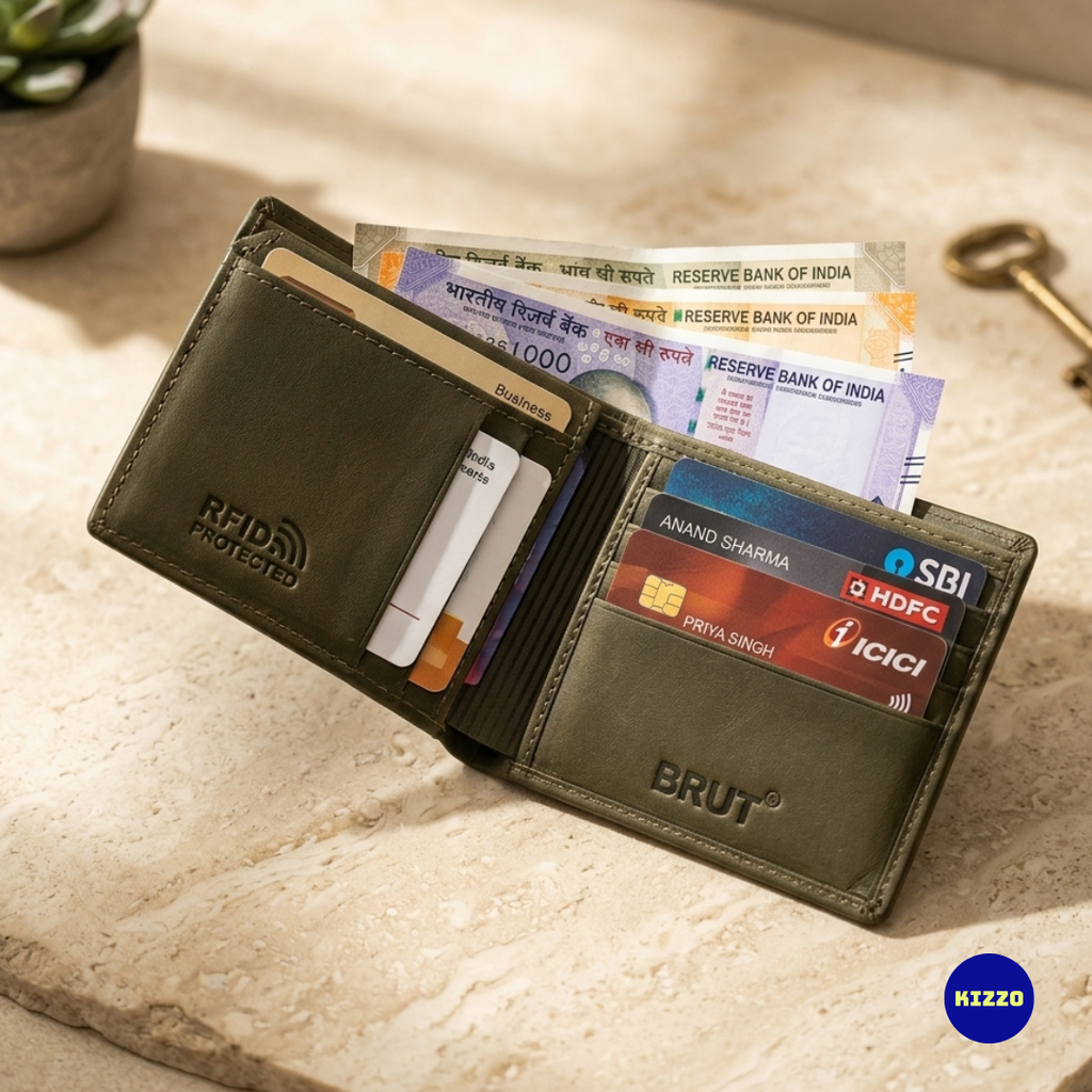 Brut Green Wallet For Men