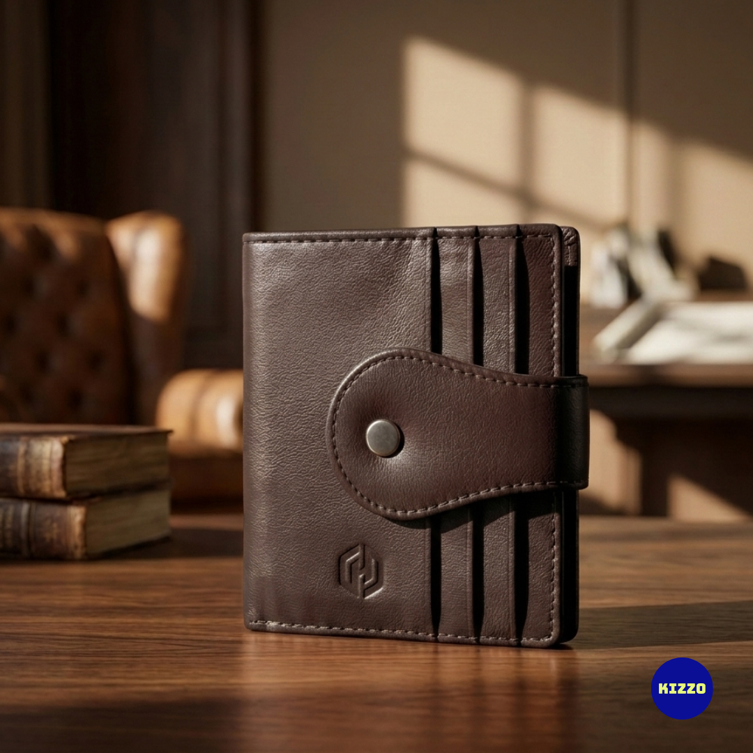 Hazzard Brown Leather Card Holder For Men