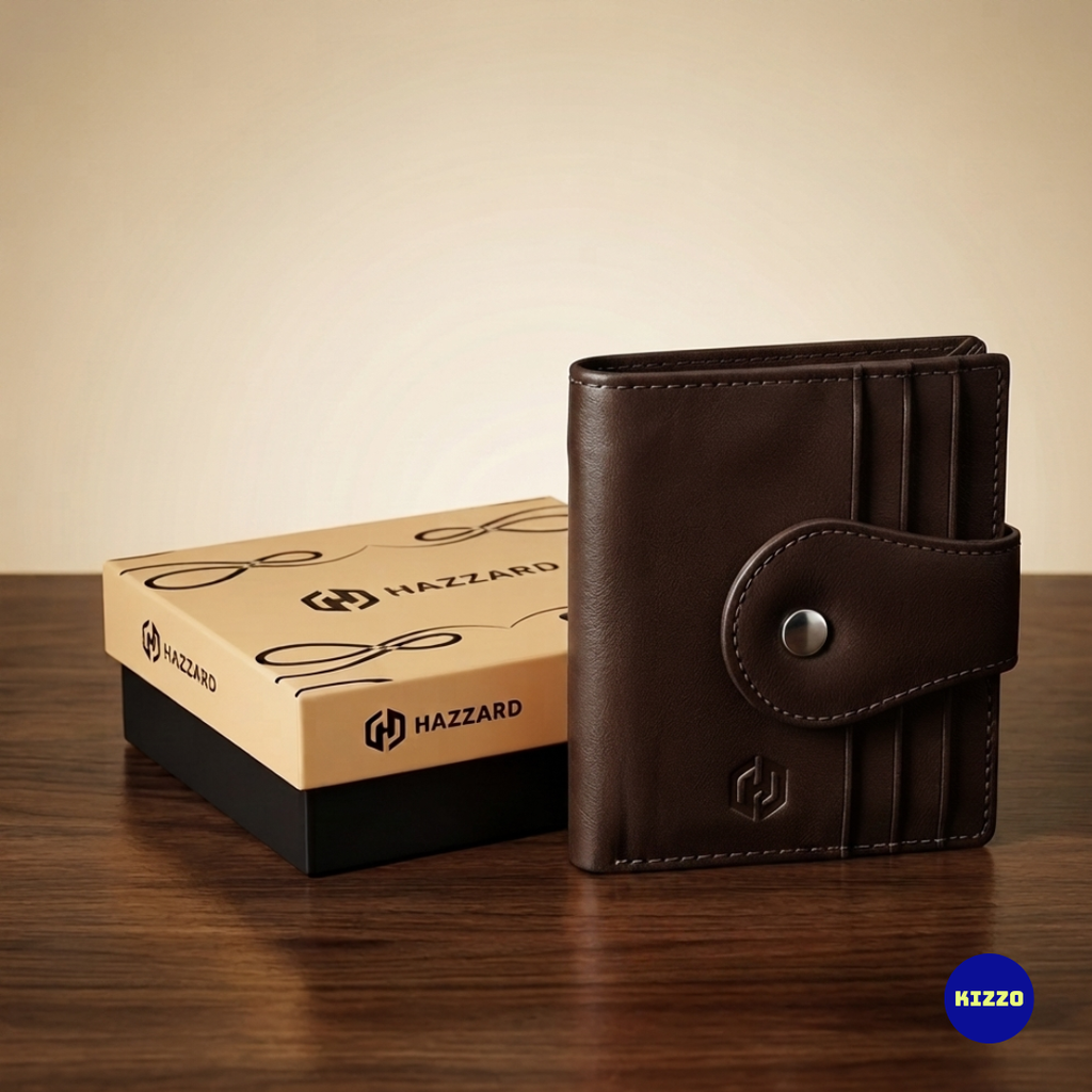 Hazzard Brown Leather Card Holder For Men