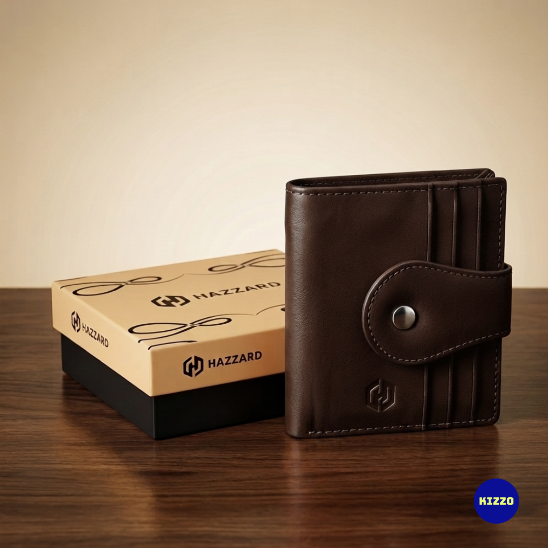 Hazzard Brown Leather Card Holder For Men