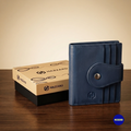 Hazzard Blue Leather Card Holder For Men