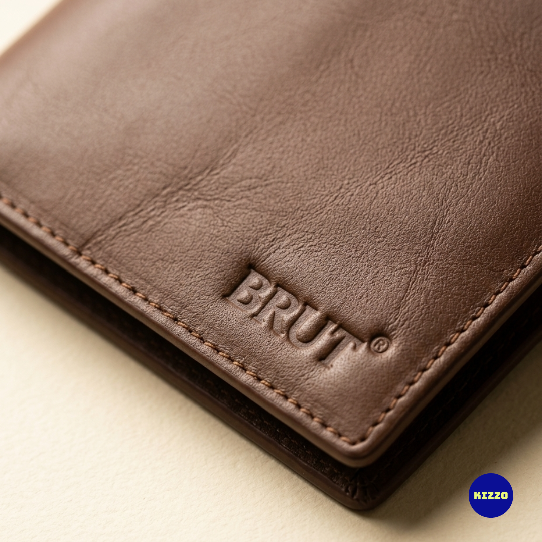 Brut Brown Leather Wallet For Men