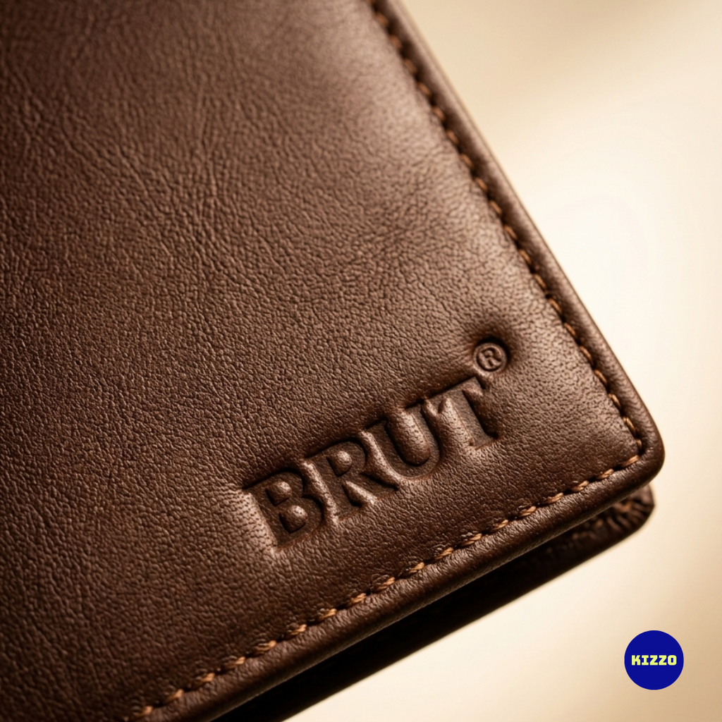 Brut Brown Leather Wallet For Men