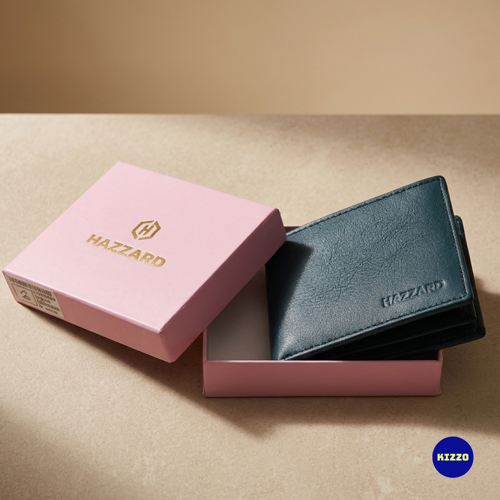 Blue Leather Wallet for Men