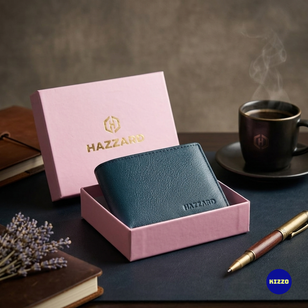 Blue Leather Wallet for Men