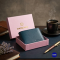 Blue Leather Wallet for Men