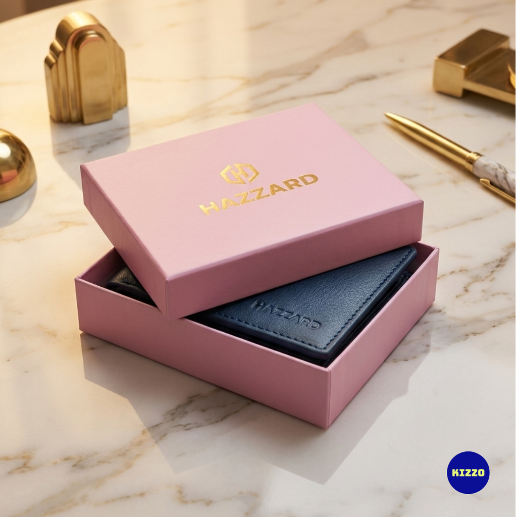 Blue Leather Wallet for Men