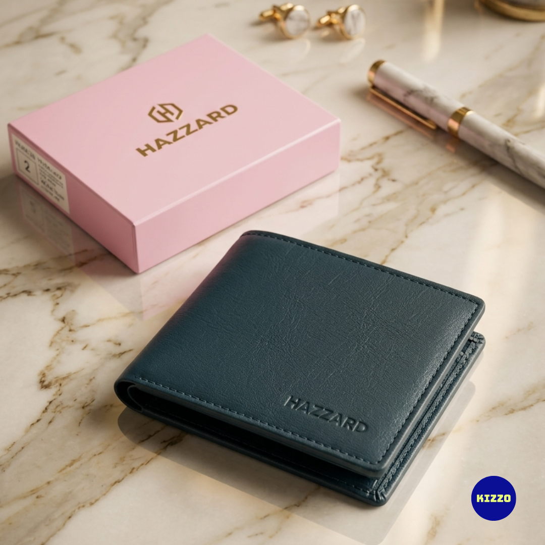 Blue Leather Wallet for Men