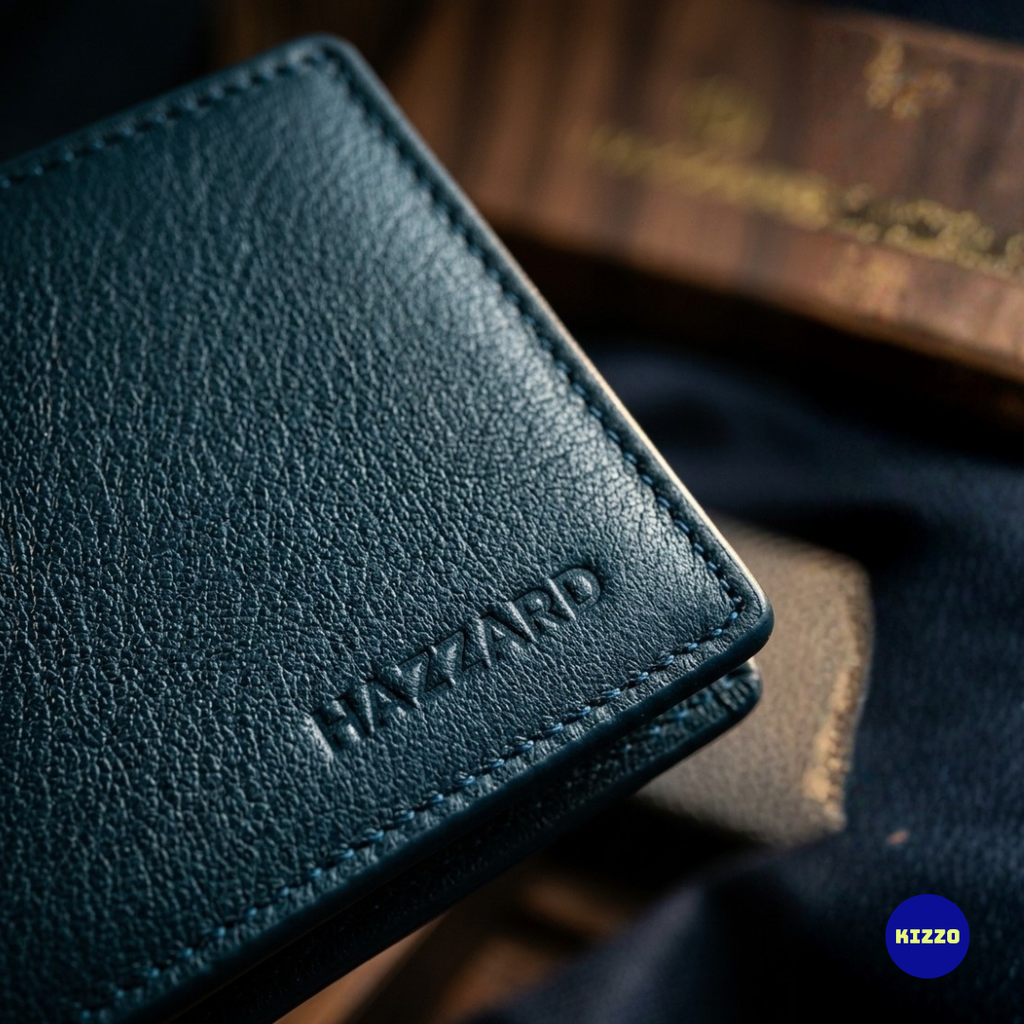 Blue Leather Wallet for Men