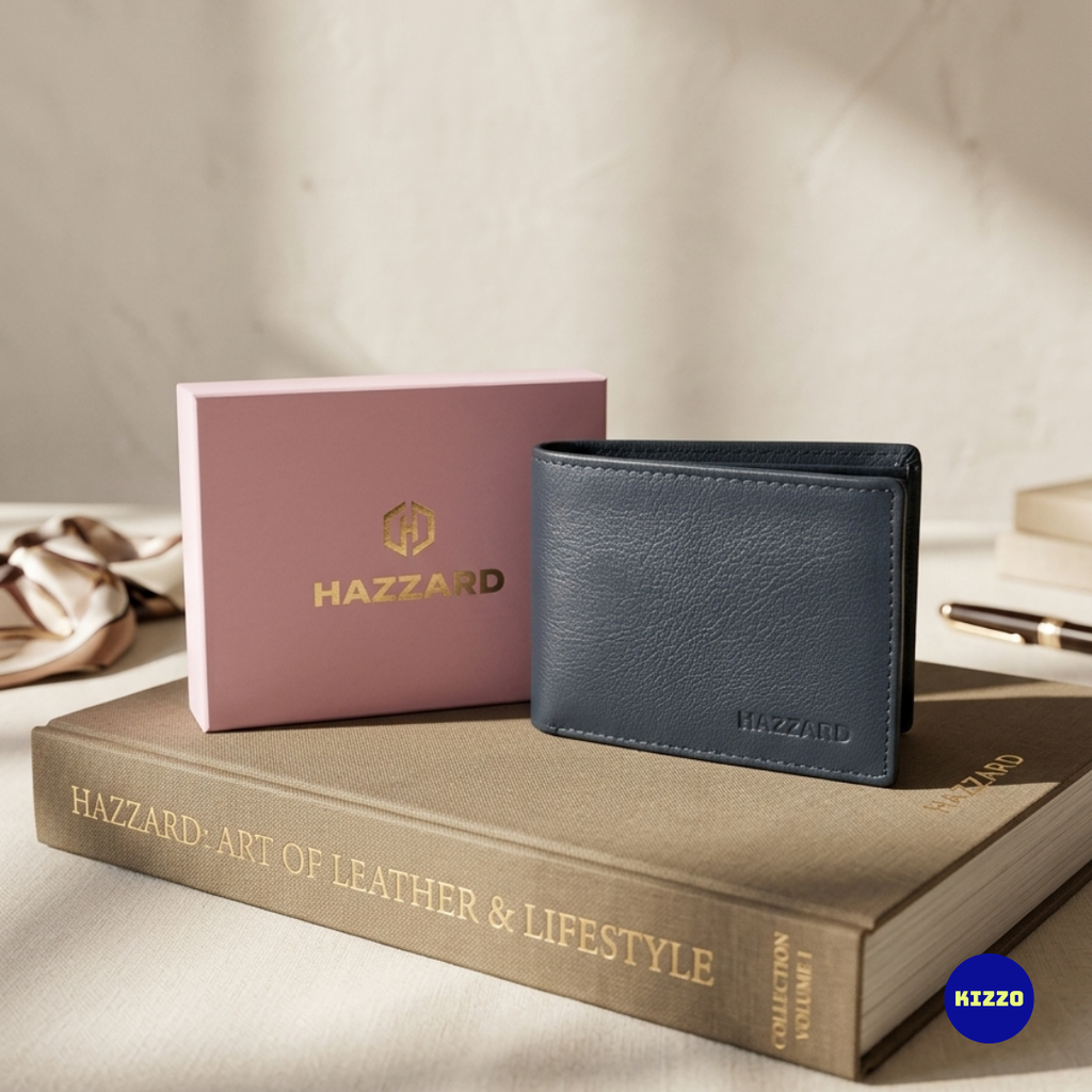 Blue Leather Wallet for Men