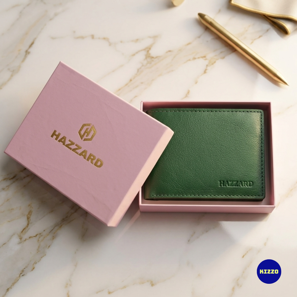 Green Leather Wallet for Men