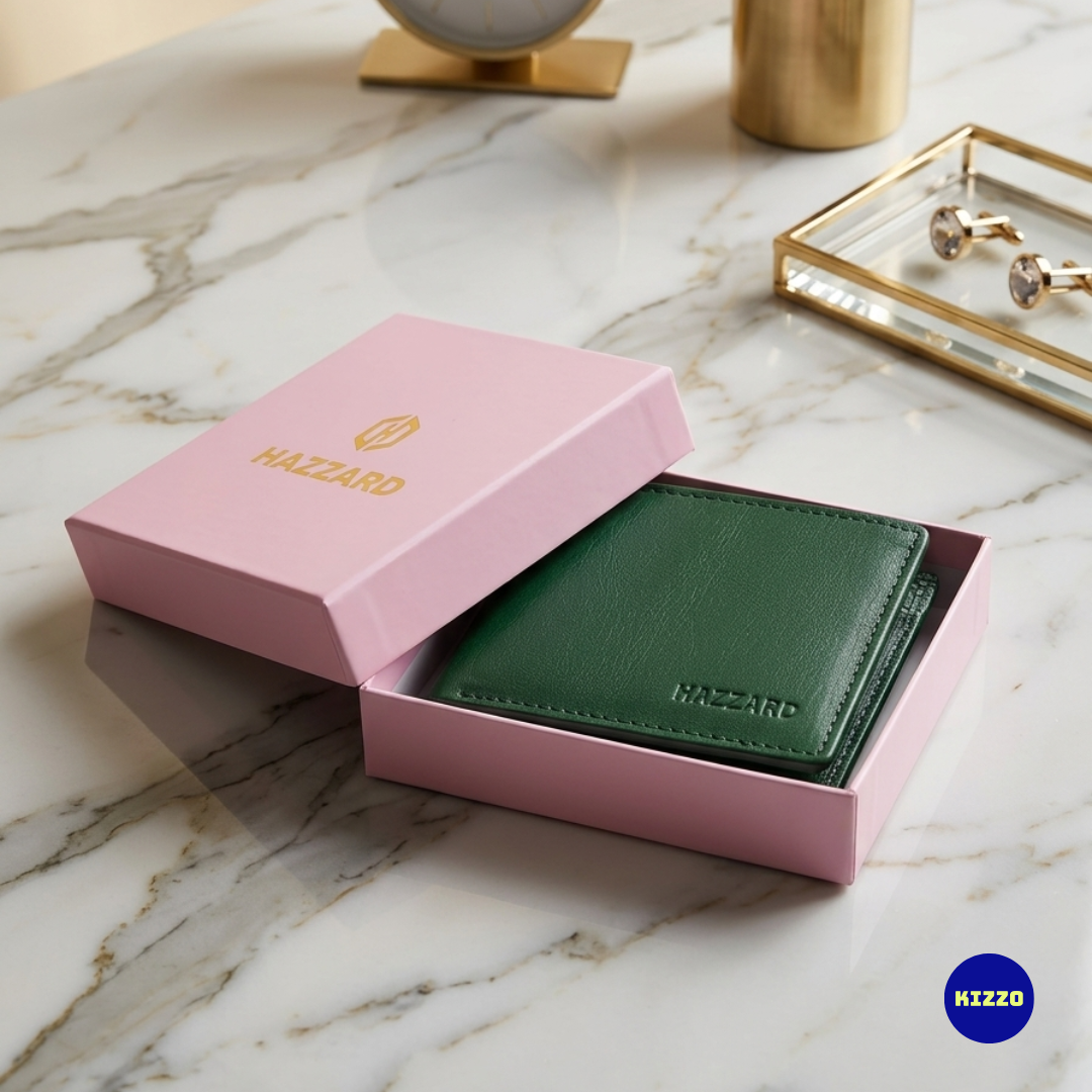 Green Leather Wallet for Men