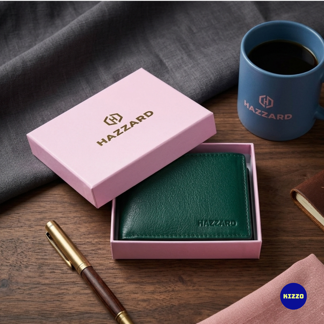 Green Leather Wallet for Men