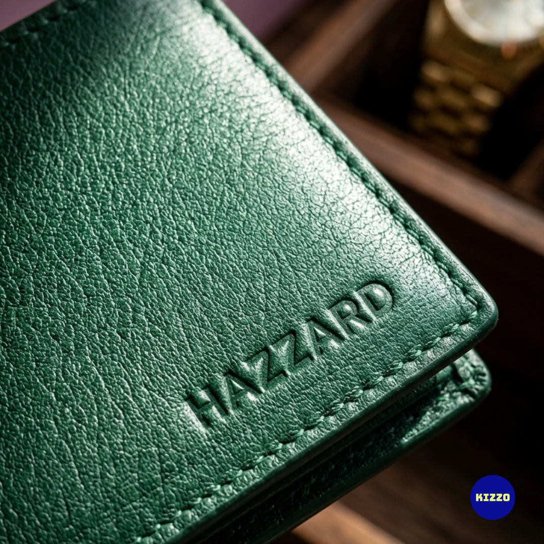 Green Leather Wallet for Men