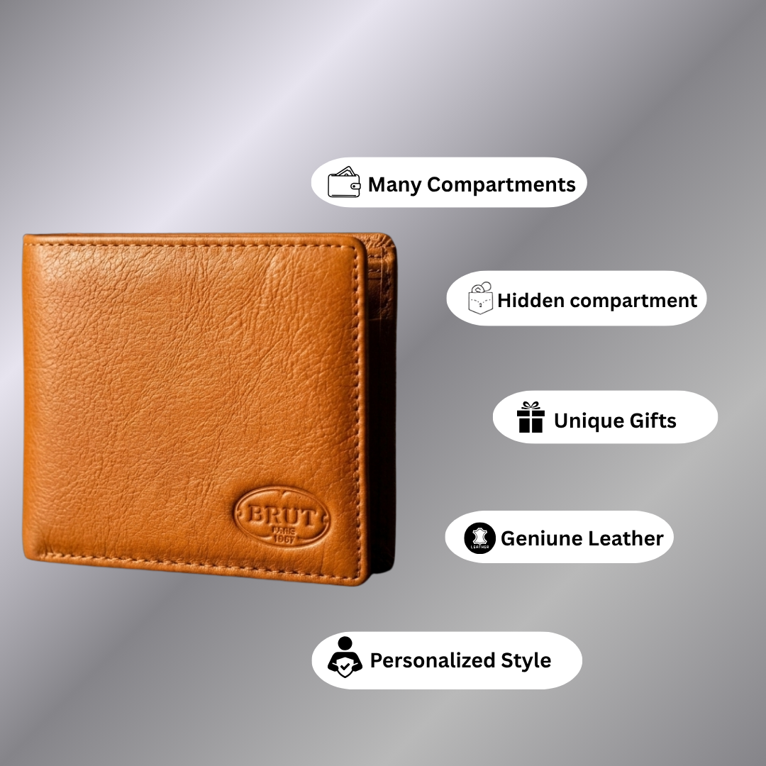 Tan Leather Wallet For Men