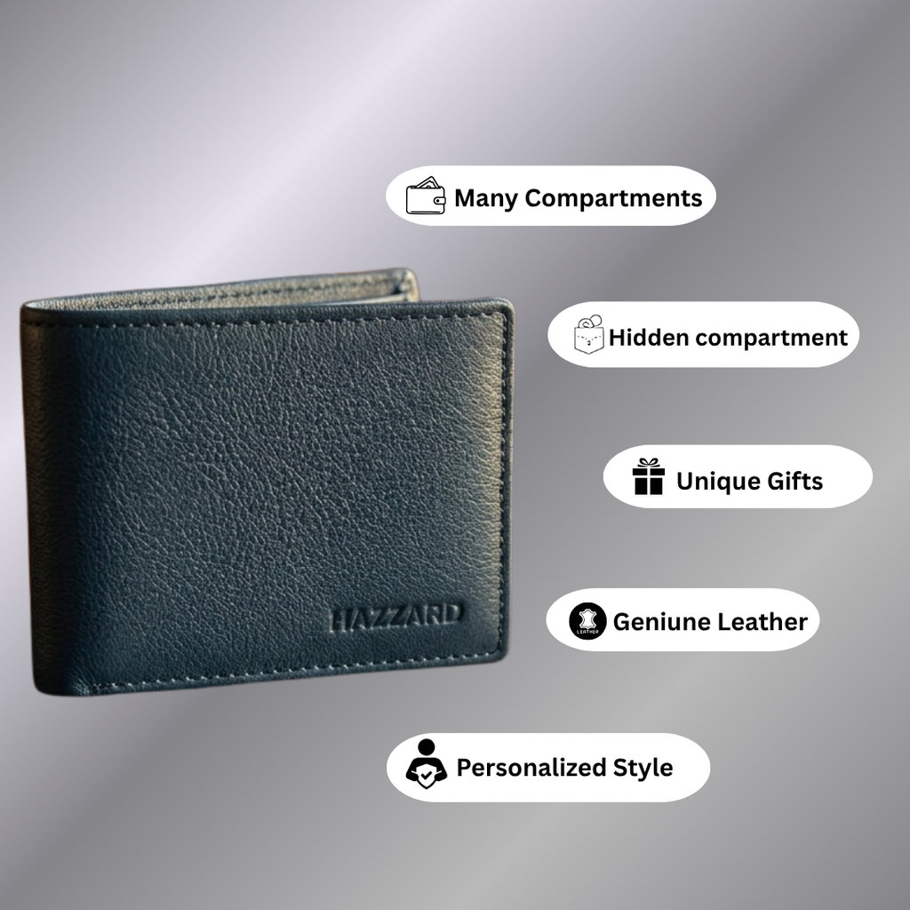 Blue Leather Wallet for Men