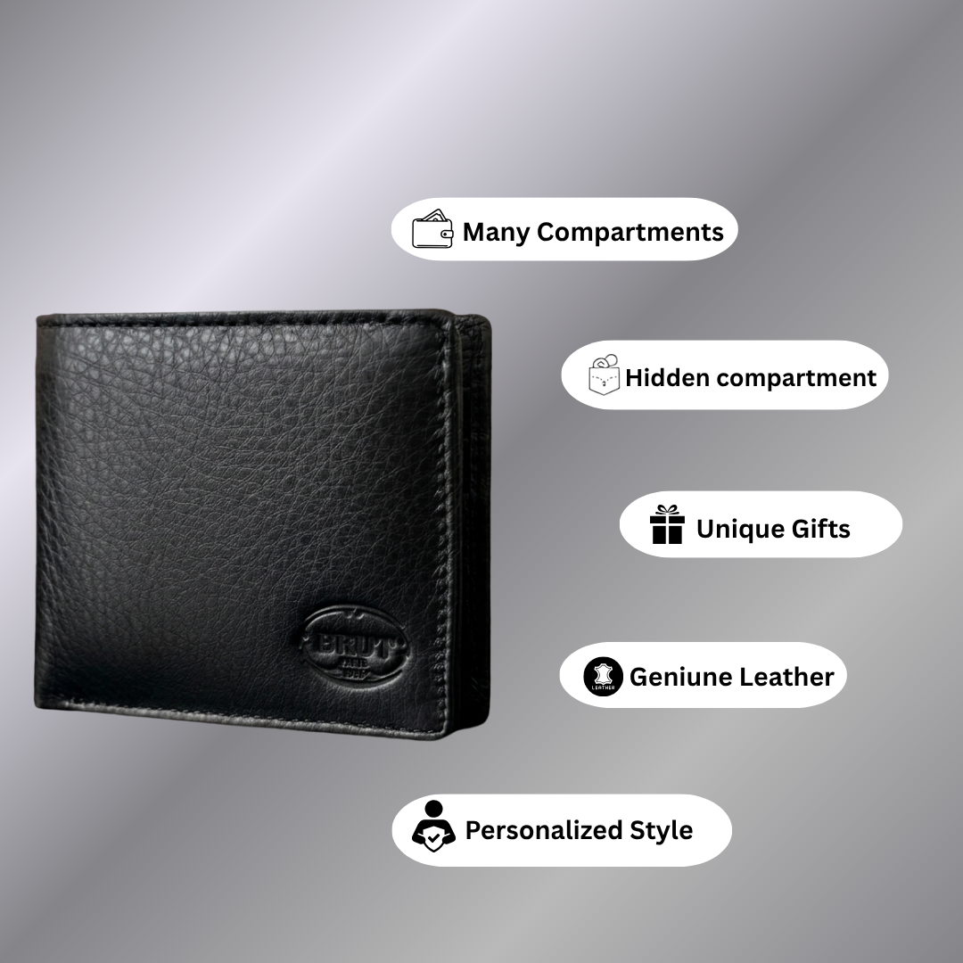Black Leather Wallet For Men