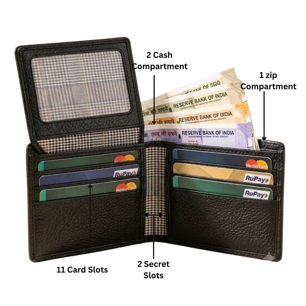 Black Leather Wallet For Men