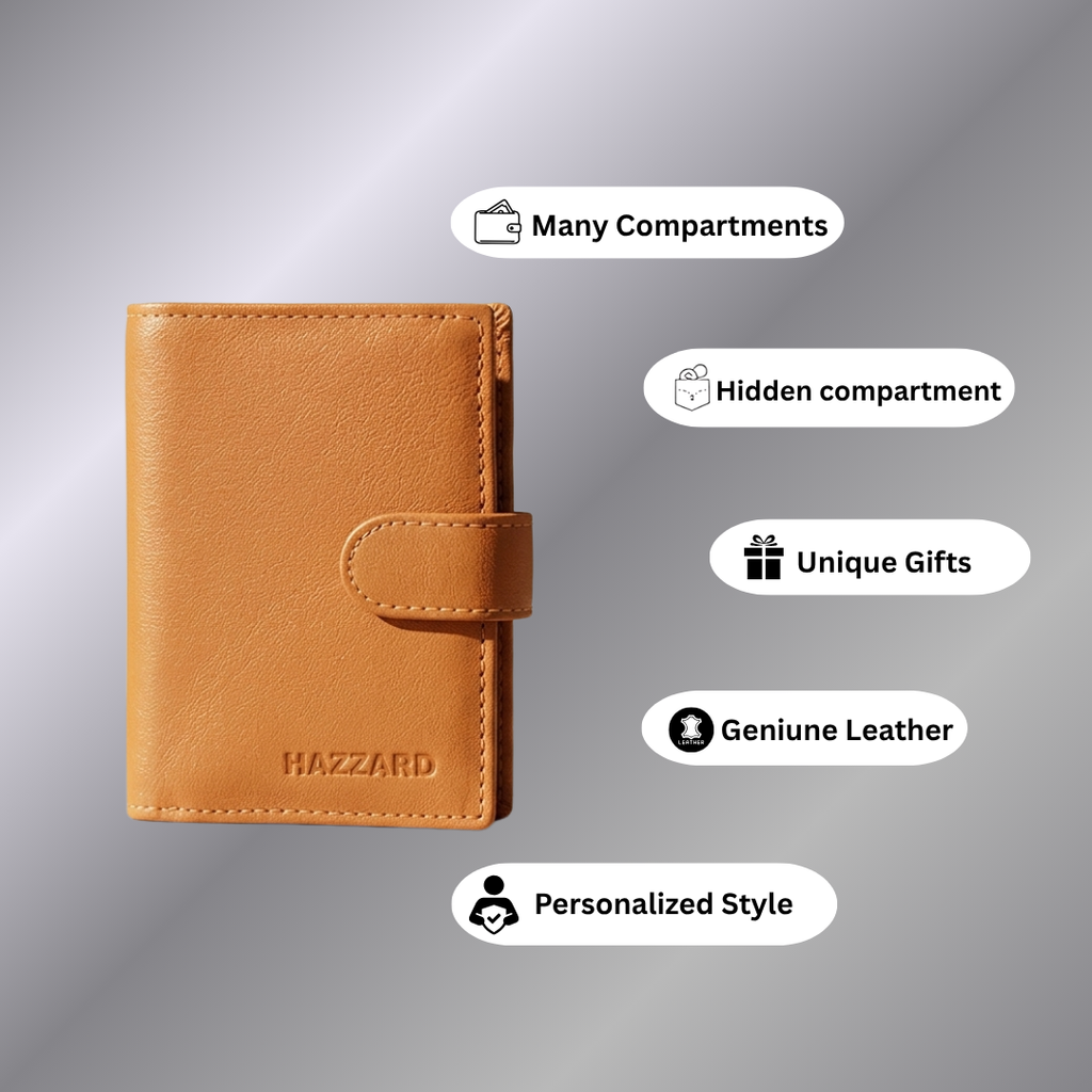 Tan Leather Card Holder For Men