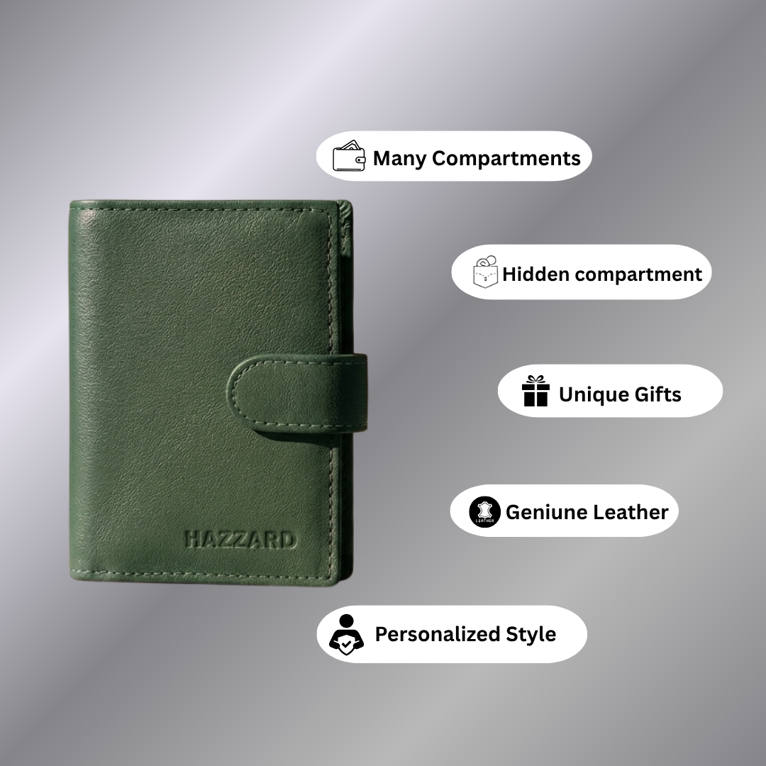 Green Leather Card Holder For Men