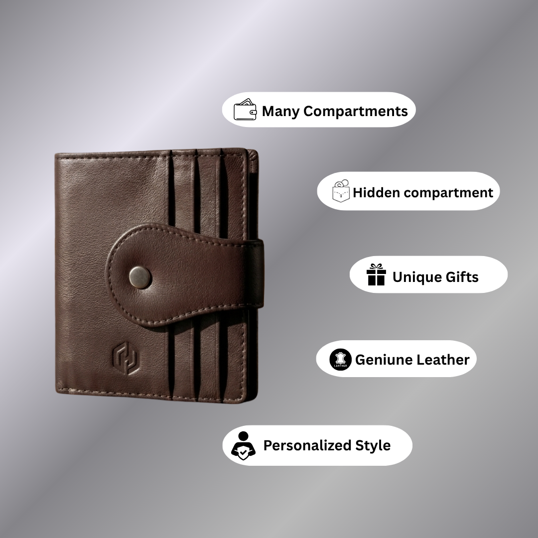 Hazzard Brown Leather Card Holder For Men