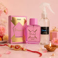 Perfume Gift Set for Raksha Bandhan - For Women - 100ml + Room Freshener - Sagar Perfume - D-Hillon, Sagar Java Room Freshener - Kizzo